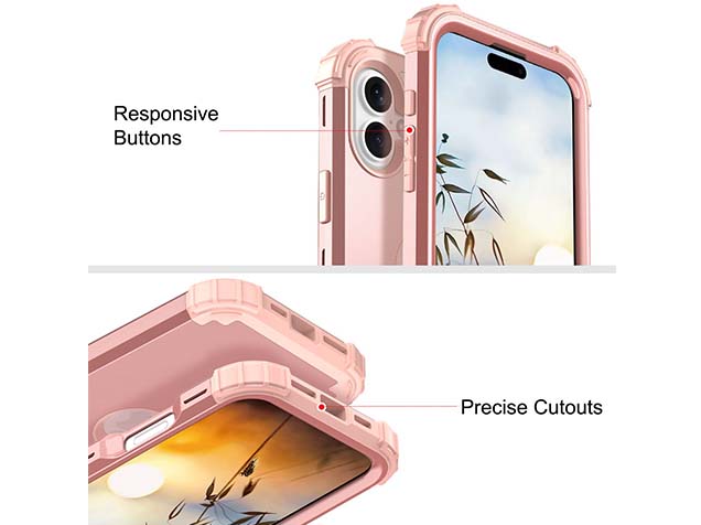 Defender Case for iPhone 16 - Pink