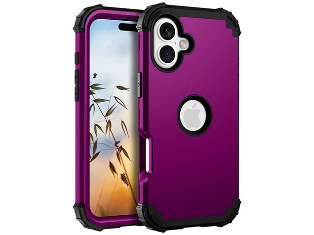 Defender Case for iPhone 16 - Plum Impact Case