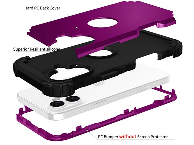 Defender Case for iPhone 16 - Plum