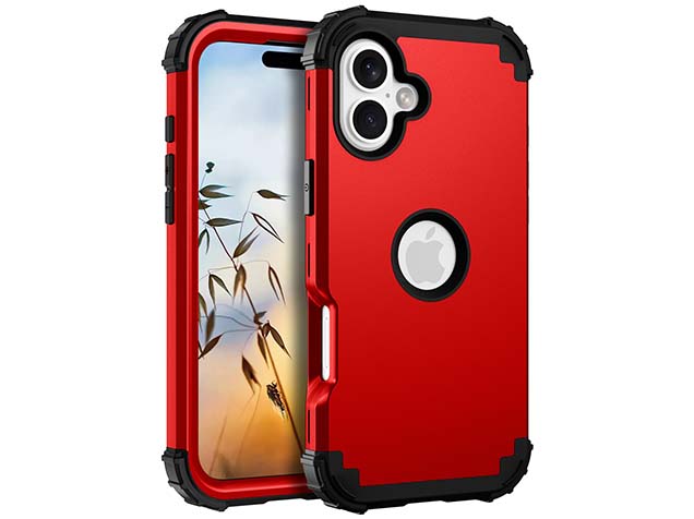 Defender Case for iPhone 16 - Red Impact Case