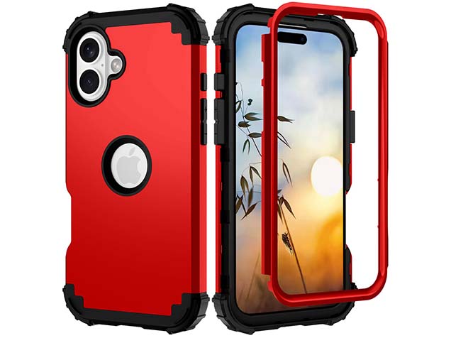 Defender Case for iPhone 16 - Red