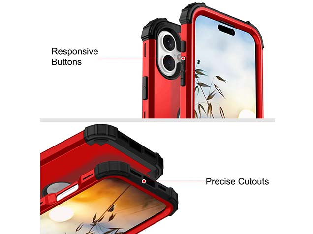 Defender Case for iPhone 16 - Red