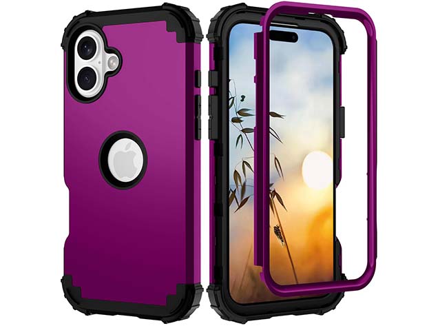 Defender Case for iPhone 16 Plus - Plum