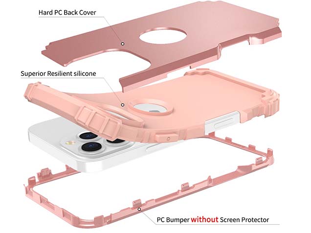 Defender Case for iPhone 16 Pro Max - Pink