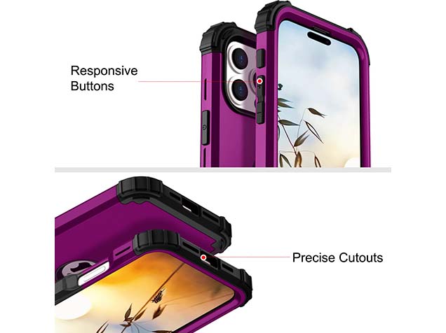 Defender Case for iPhone 16 Pro Max - Plum