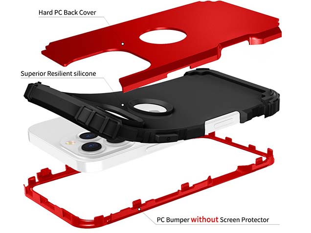 Defender Case for iPhone 16 Pro Max - Red