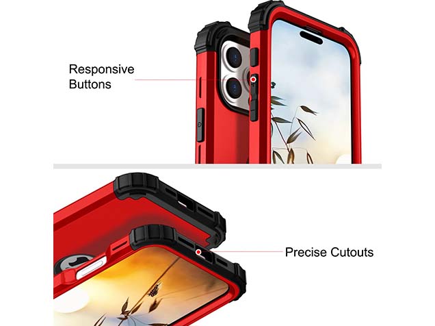 Defender Case for iPhone 16 Pro Max - Red
