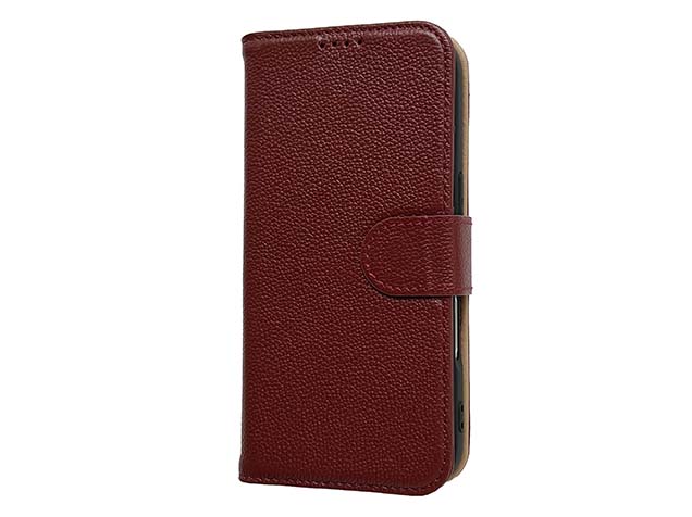 Premium Leather Wallet Case for Apple iPhone 16 - Rosewood