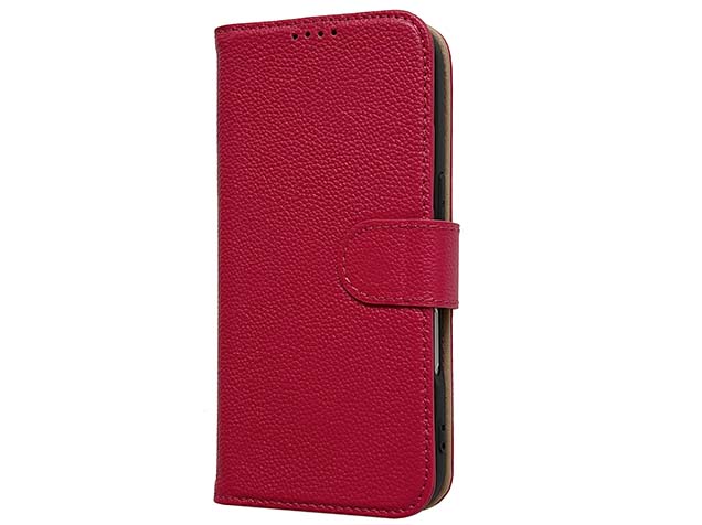 Premium Leather Wallet Case for Apple iPhone 16 - French Rose