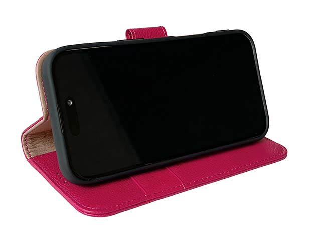 Premium Leather Wallet Case for Apple iPhone 16 - French Rose