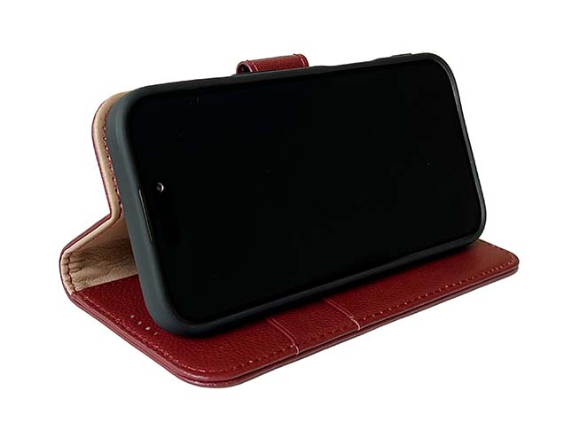 Premium Leather Wallet Case for Apple iPhone 16 Pro - Rosewood