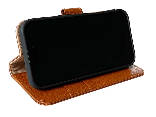 Premium Leather Wallet Case for Apple iPhone 16 Pro - Caramel