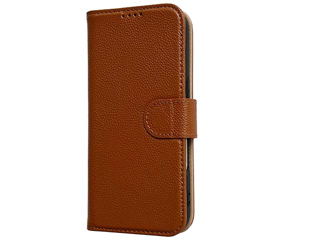 Premium Leather Wallet Case for Apple iPhone 16 Pro Max - Caramel