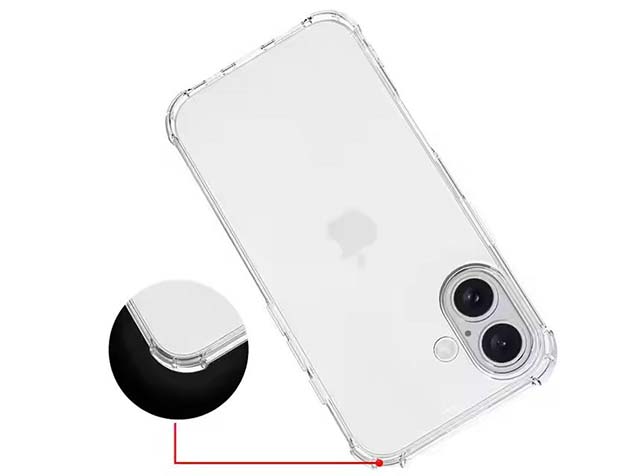 Gel Case with Bumper Edges for iPhone 16 - Clear