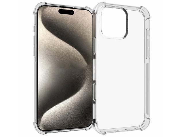 Gel Case with Bumper Edges for iPhone 16 Pro Max - Clear Soft Cover