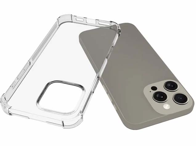 Gel Case with Bumper Edges for iPhone 16 Pro Max - Clear