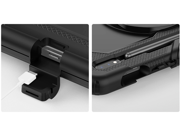 Rugged Impact Case for Samsung Galaxy Tab S9+ - Classic Black