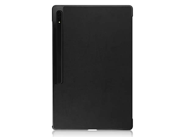Slim Synthetic Leather Flip Case with Stand for Samsung Galaxy Tab S10 Ultra - Black