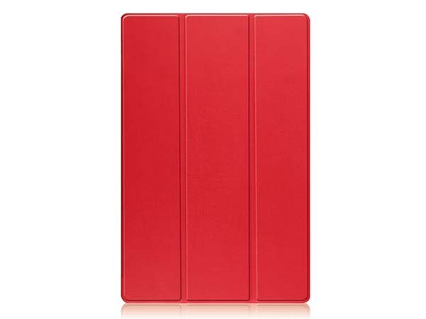 Slim Synthetic Leather Flip Case with Stand for Samsung Galaxy Tab S10 Ultra - Red