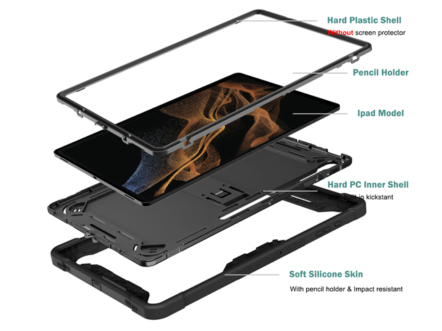 Impact Case for the Samsung Galaxy Tab S10 Ultra - Black