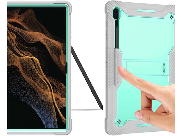 Impact Case for the Samsung Galaxy Tab S10 Ultra - Mint/Grey