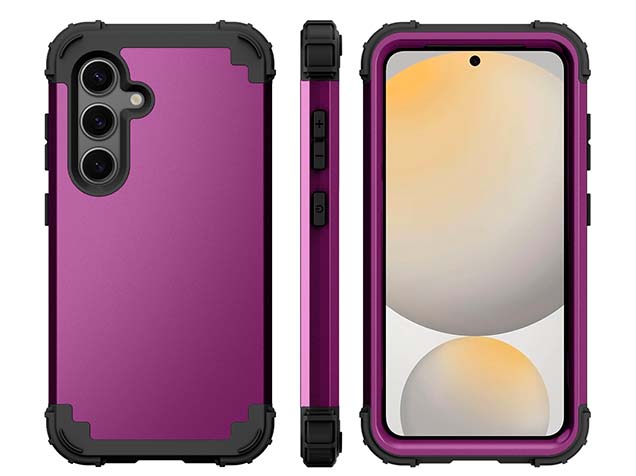 Defender Case for the Samsung Galaxy S24 FE - Purple/Black