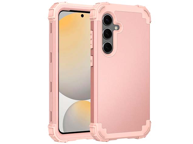 Defender Case for the Samsung Galaxy S24 FE - Rose Gold/Pink Impact Case