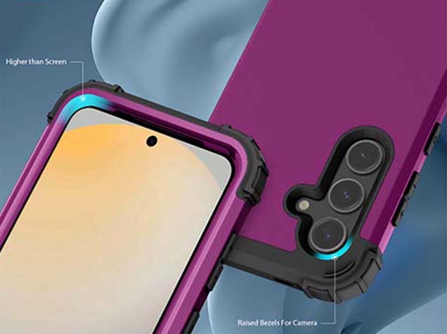 Defender Case for the Samsung Galaxy S24 FE - Purple/Black