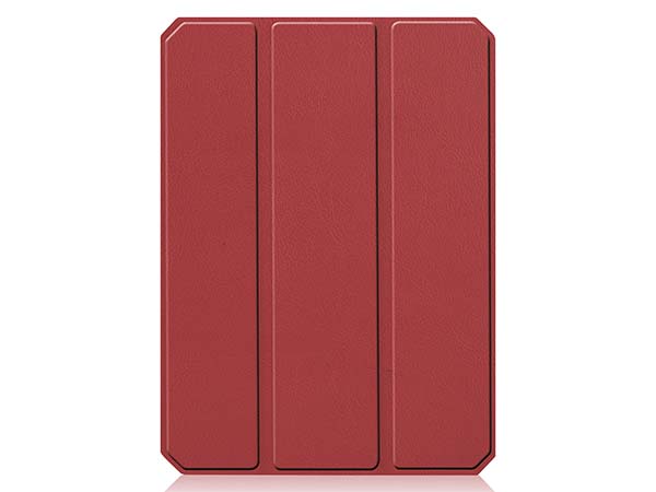Slim Synthetic Leather Case with Stand and Pen Holder for the iPad mini 7 (2024 - A17 Pro) - Burgundy