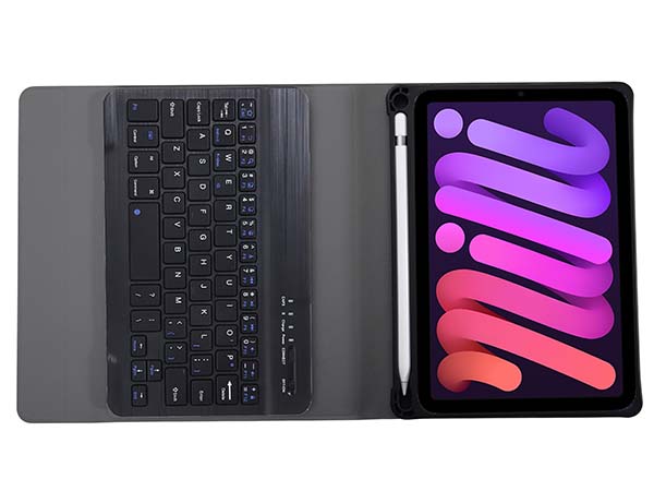Smart Bluetooth Keyboard & Case for iPad mini 7 (2024 - A17 Pro) - Black