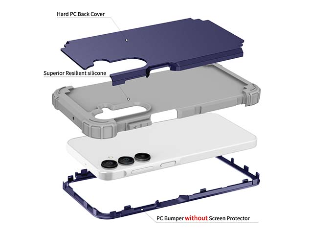 Defender Case for the Samsung Galaxy A16 - Navy/Grey