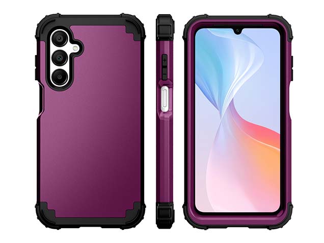 Defender Case for the Samsung Galaxy A16 - Plum/Black