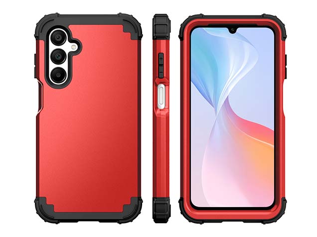 Defender Case for the Samsung Galaxy A16 - Red/Black