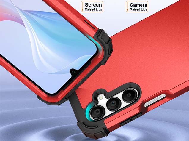 Defender Case for the Samsung Galaxy A16 - Red/Black