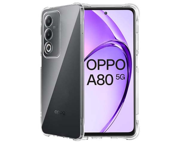 Gel Case with Bumper Edges for OPPO A80 5G - Clear