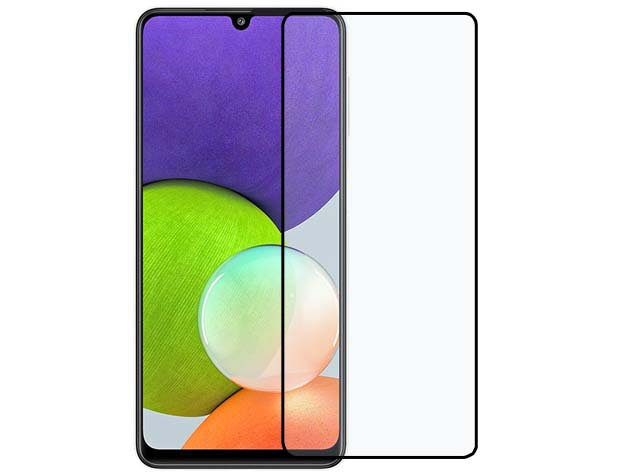 3D Full Coverage Tempered Glass Screen Protector for Samsung Galaxy A22 4G - Black Screen Protector