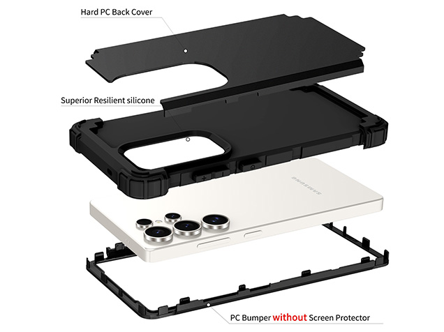 Defender Case for the Samsung Galaxy S25 Ultra - Black