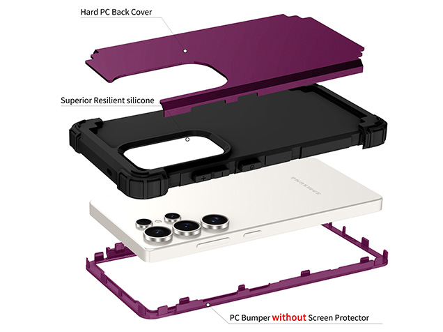 Defender Case for the Samsung Galaxy S25 Ultra - Plum