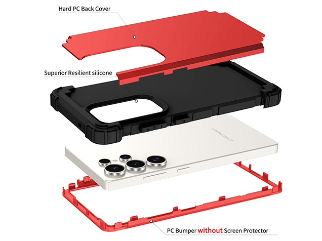 Defender Case for the Samsung Galaxy S25 Ultra - Red