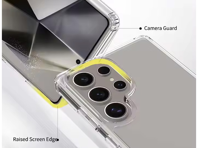 Gel Case with Bumper Edges for Samsung Galaxy S25 Ultra - Clear