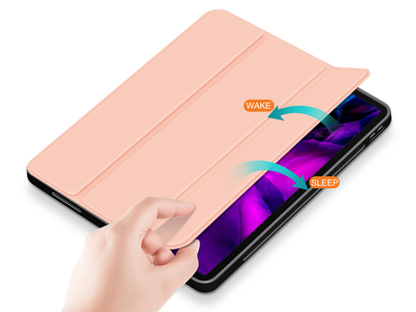 Synthetic Leather Flip Case with Stand for iPad Air 13 inch (2025) - Apricot