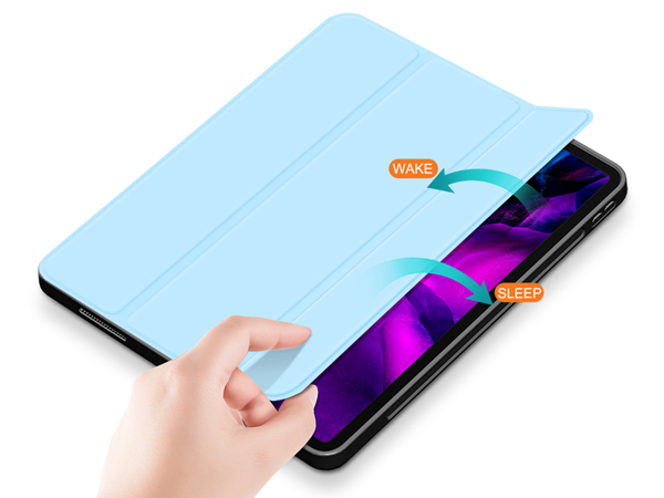 Synthetic Leather Flip Case with Stand for iPad Air 13 inch (2025) - Baby Blue