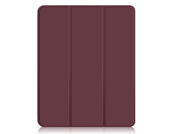 Synthetic Leather Flip Case with Stand for iPad Air 13 inch (2025) - Burgundy
