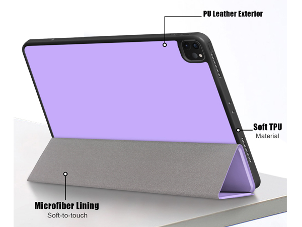Synthetic Leather Flip Case with Stand for iPad Air 13 inch (2025) - Lilac Leather Flip Case