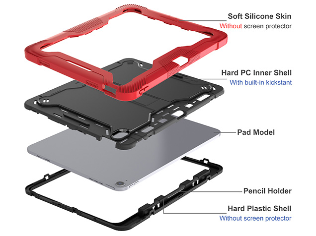 Impact Case for the iPad Air 13 (2025) - Red/Black