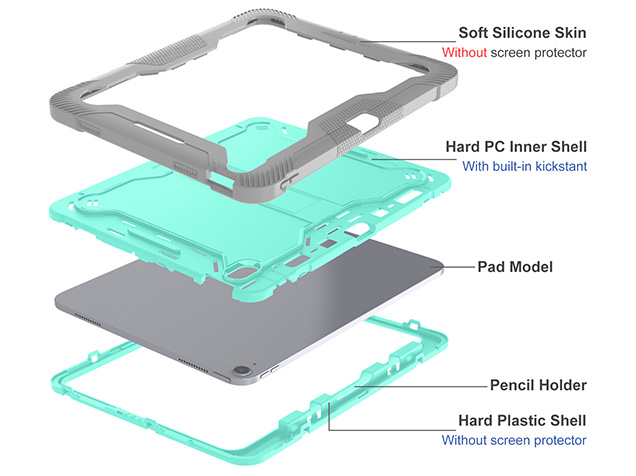 Impact Case for the iPad Air 13 (2025) - Mint/Grey
