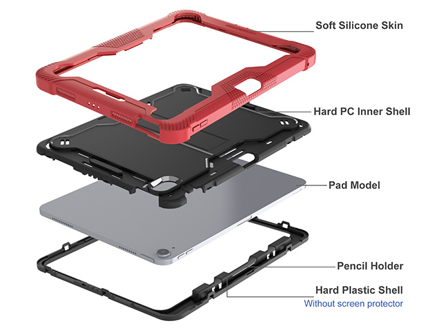 Impact Case for the iPad Air 11 (2025) - Red/Black