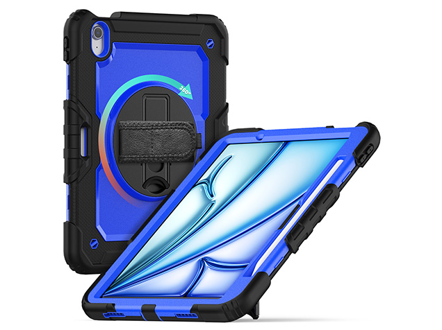 Rugged Impact Case with Strap for iPad Air 11 (2025) - Blue