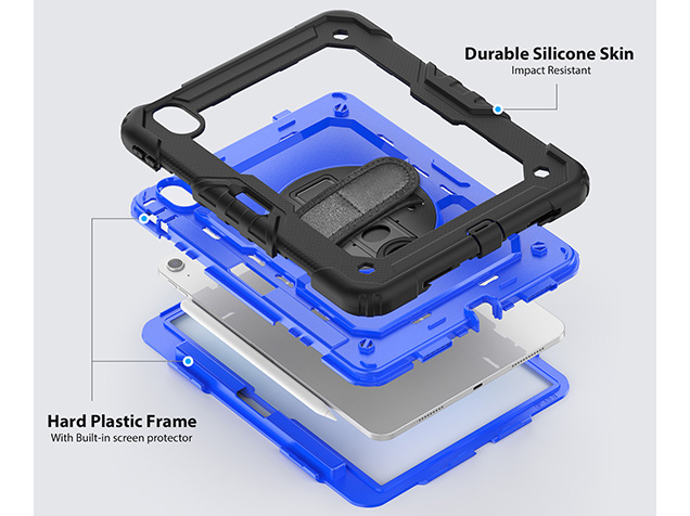 Rugged Impact Case with Strap for iPad Air 11 (2025) - Blue