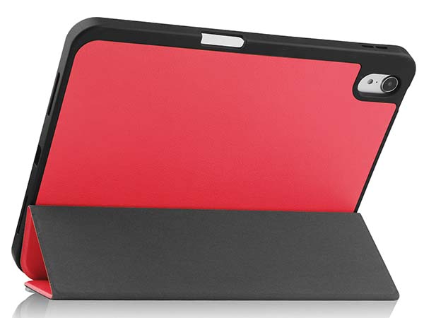 Synthetic Leather Flip Case with Stand for iPad 11th Gen (A16) - Red